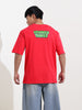 Men's Pink Boxy Fit Bugs Bunny Character Merchandise T-Shirt