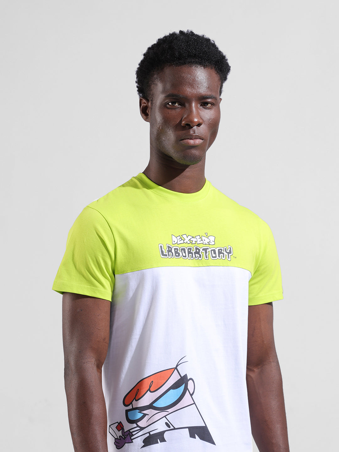 Men's White Slim Fit Character Tom & Jerry Printed T-Shirt