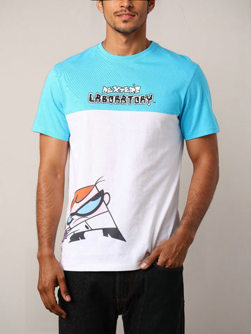 Men's Dexter Colourblocked Round Neck Cotton's Slim Fit T-shirt