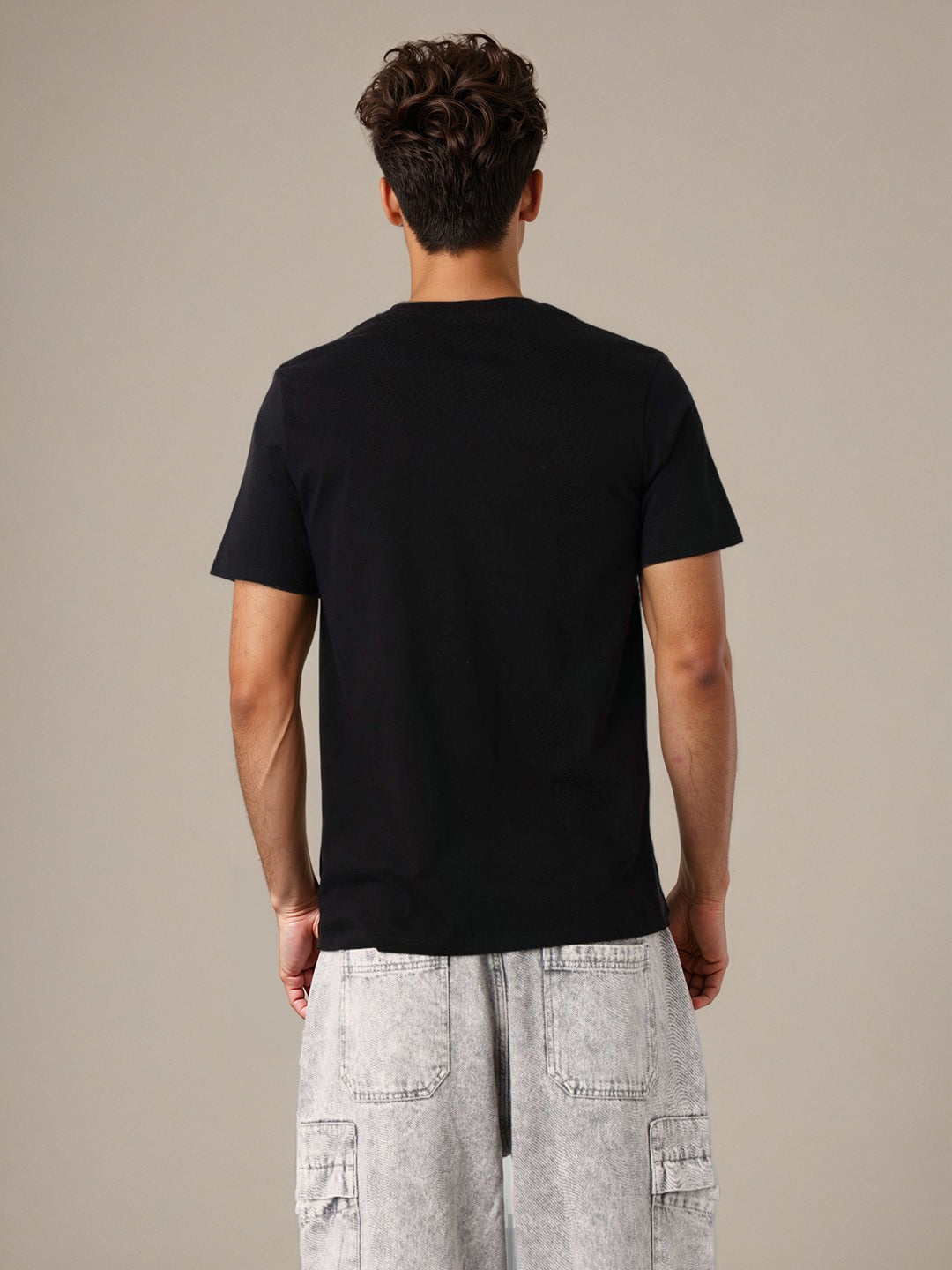 Men's Flash Graphic Printed Round Neck Cotton's Slim Fit T-shirt