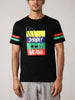 Men's Black Slim Fit Character Johnny Bravo Printed Crew Neck T-Shirt