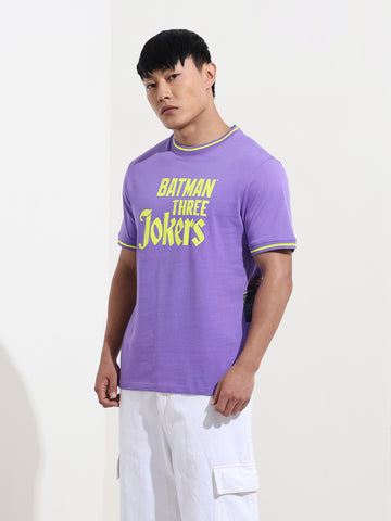 Men's Joker Typography Printed Round Neck Cotton's Slim Fit T-shirt