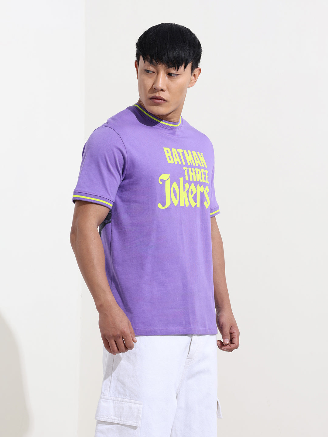 Men's Joker Typography Printed Round Neck Cotton's Slim Fit T-shirt