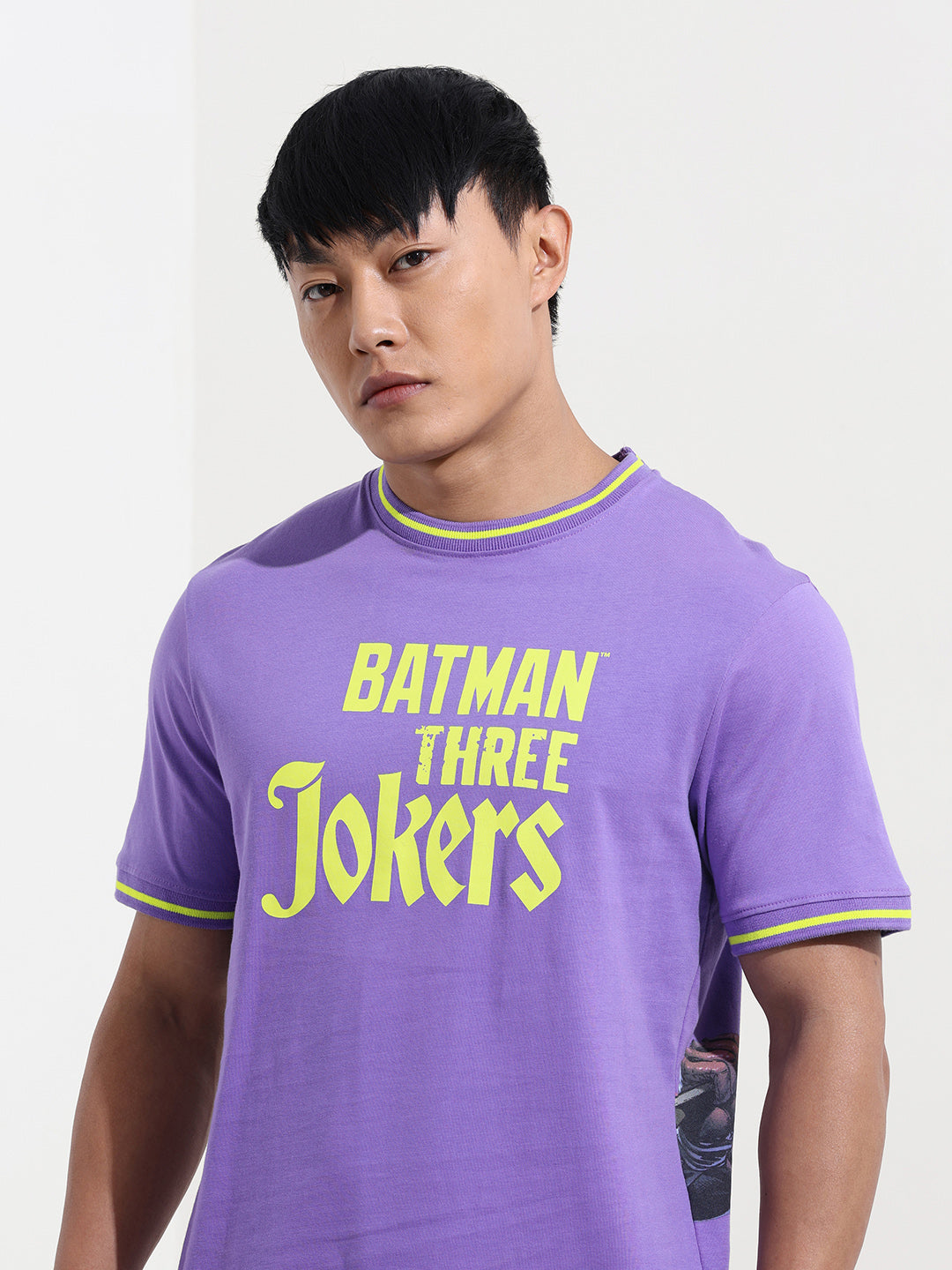 Men's Joker Typography Printed Round Neck Cotton's Slim Fit T-shirt