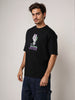 Men's Joker Typography Printed Round Neck Cotton's Boxy T-shirt
