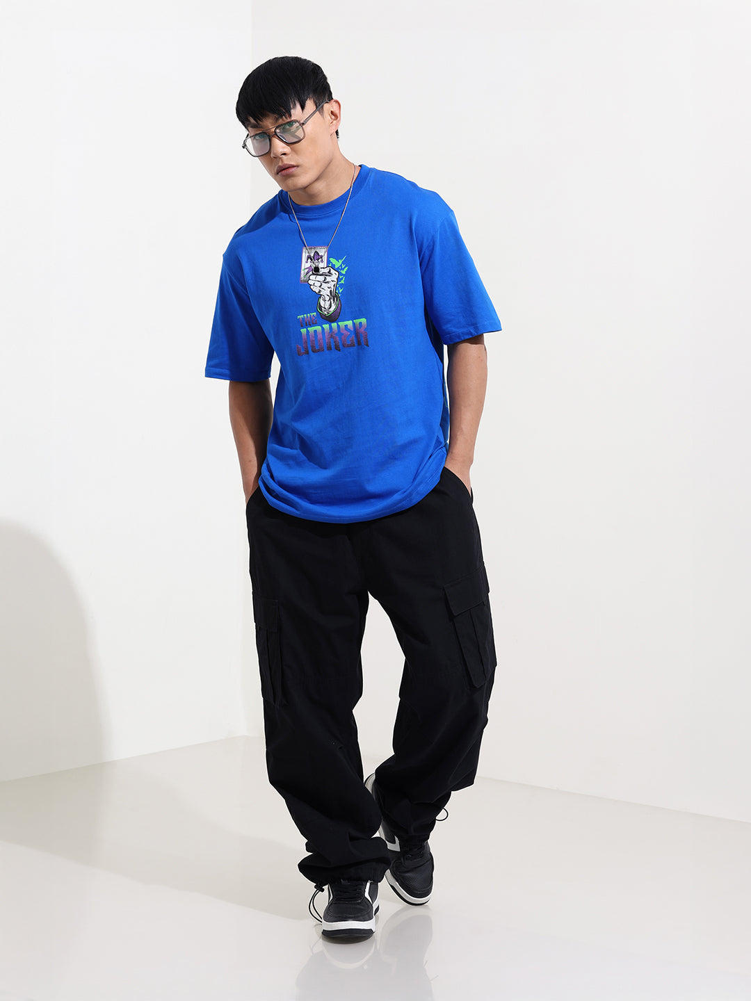 Men's Joker Graphic Printed Round Neck Cotton's Relaxed Fit T-shirt