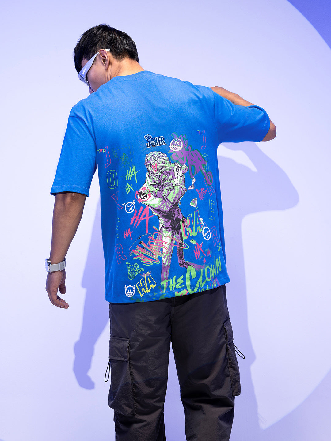 Men's Joker Graphic Printed Round Neck Cotton's Relaxed Fit T-shirt