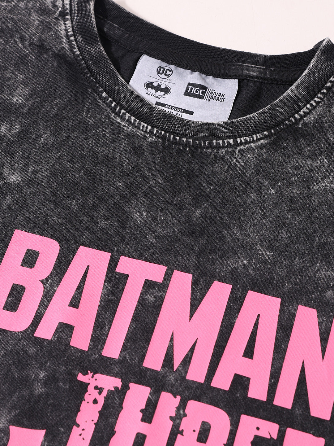 Men's Black Boxy Fit  Joker Character T-Shirt