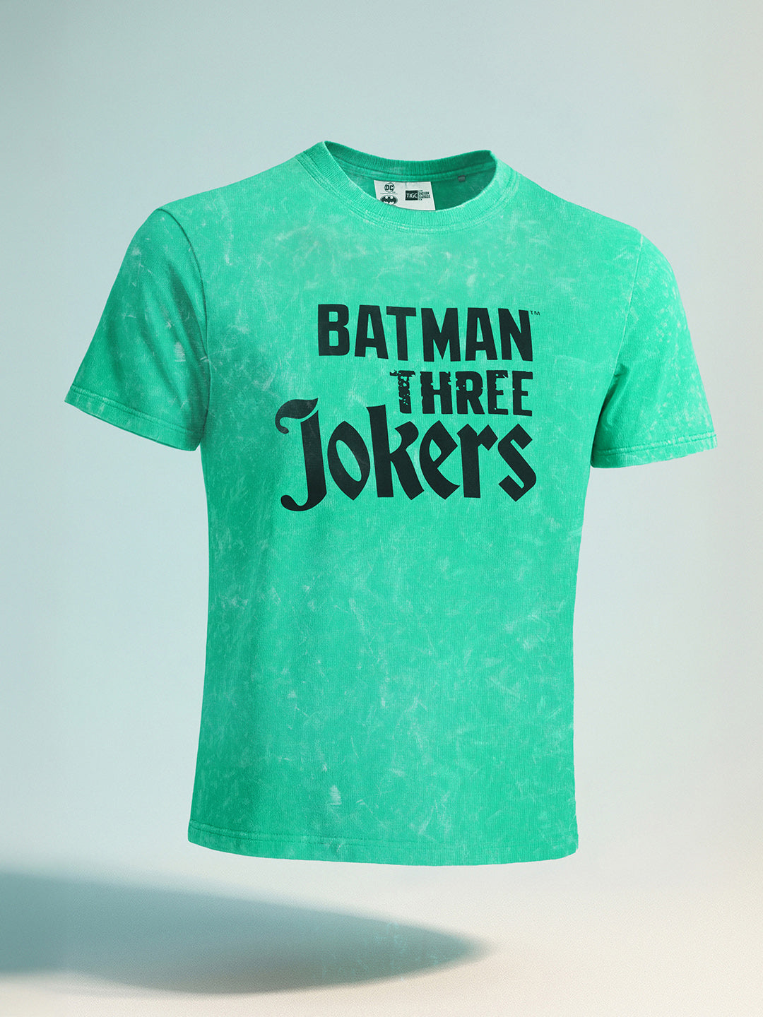 Men's Green Boxy Fit  Joker Character T-Shirt