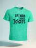 Men's Green Boxy Fit  Joker Character T-Shirt