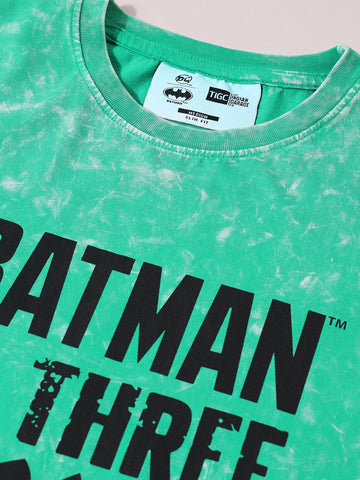 Men's Green Boxy Fit  Joker Character T-Shirt