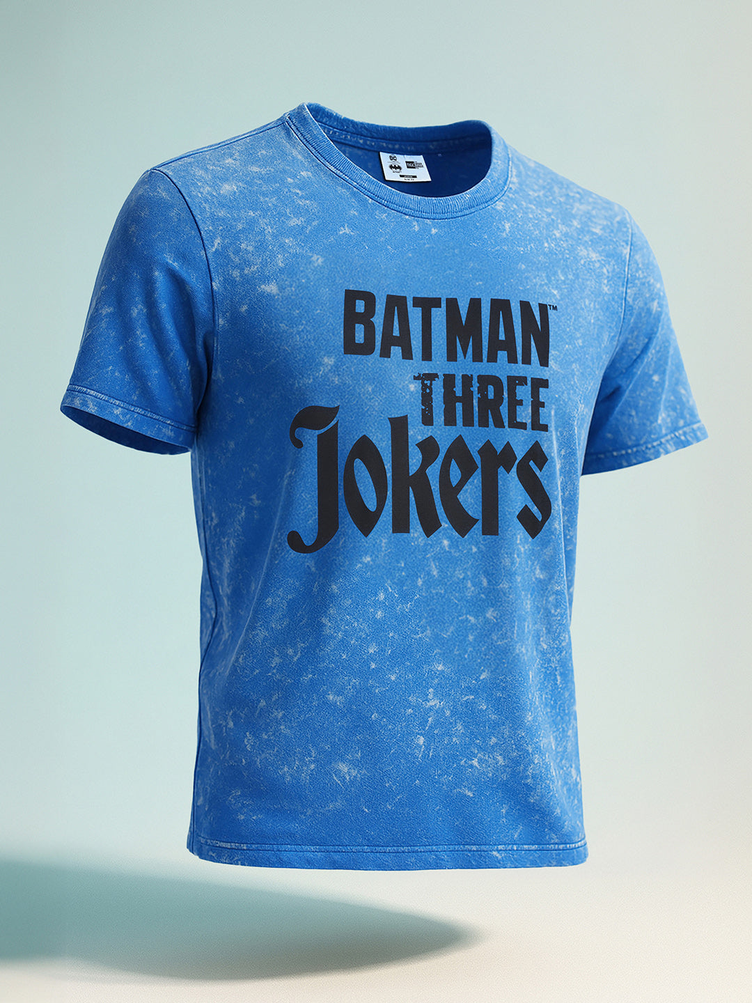 Men's Blue Boxy Fit  Joker Character T-Shirt
