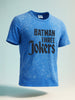 Men's Blue Boxy Fit  Joker Character T-Shirt
