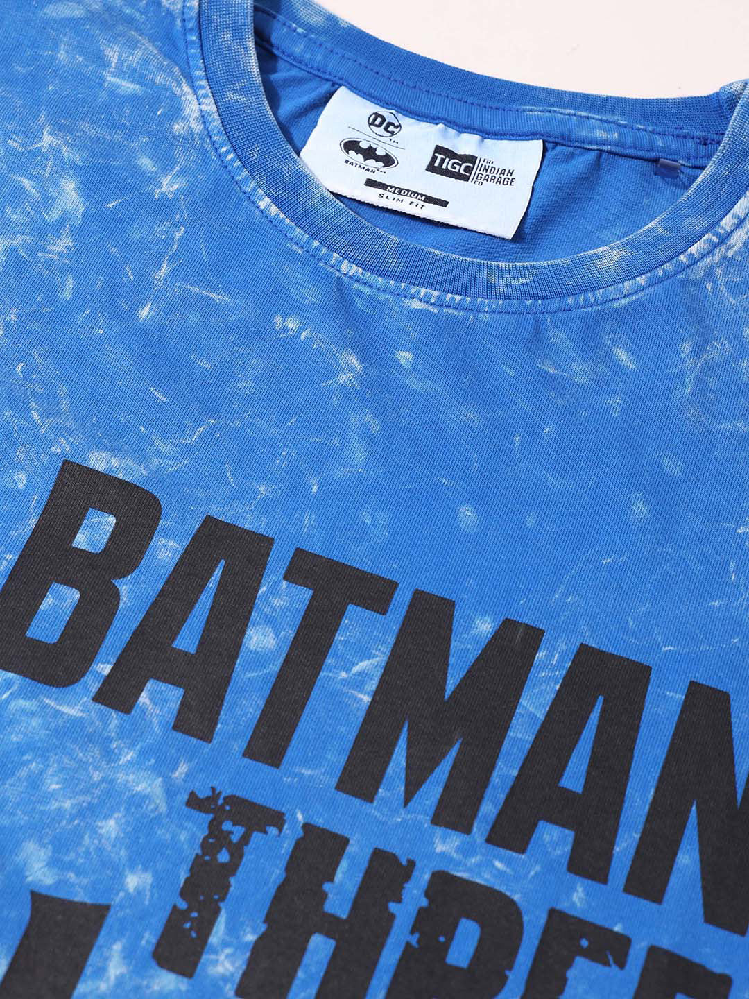 Men's Blue Boxy Fit  Joker Character T-Shirt