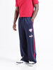 Men's Navy Blue Blue Loose Fit Superman Character Printed Joggers