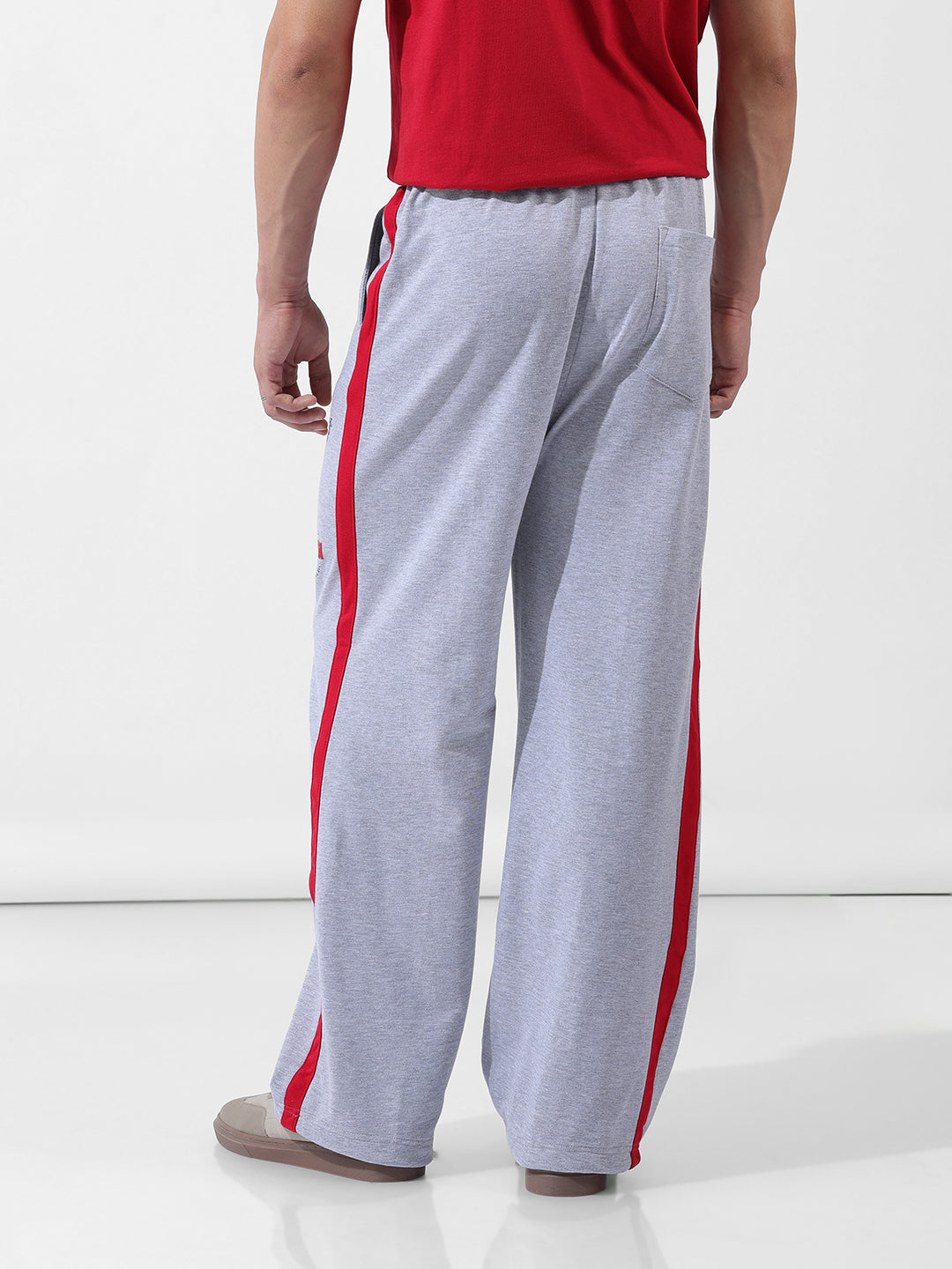 Men's Grey Loose Fit Character Printed Joggers