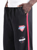 Men's Black Loose Fit Character Superman Printed Joggers