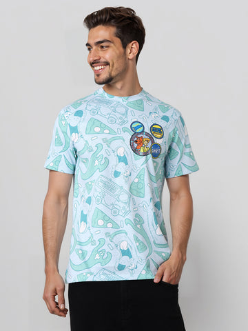 Men's Printed Pockets Slim Fit T-shirt