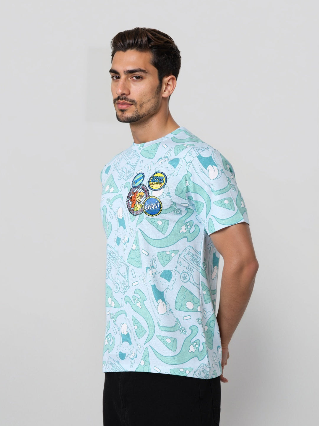 Men's Printed Pockets Slim Fit T-shirt