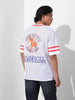 Men's White Boxy Fit Character Scooby-Doo Printed V-Neck T-Shirt