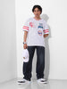 Men's White Boxy Fit Character Scooby-Doo Printed V-Neck T-Shirt