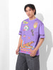 Men's Purple Boxy Fit Character Scooby-Doo Printed Crew Neck T-Shirt