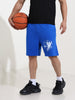 Men's Blue Relaxed Fit Character Superman Printed Shorts
