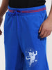 Men's Blue Relaxed Fit Character Superman Printed Shorts
