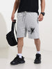 Men's Grey Relaxed Fit Character Superman Printed Shorts