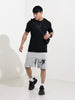 Men's Grey Relaxed Fit Character Superman Printed Shorts