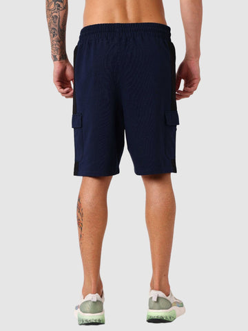 Men's Navy Blue Relaxed Fit Character Printed Shorts