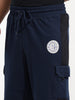 Men's Navy Blue Relaxed Fit Character Printed Shorts