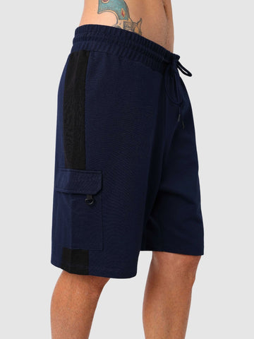 Men's Navy Blue Relaxed Fit Character Printed Shorts