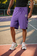 Men's Purple Relaxed Fit Character Superman Printed Shorts