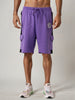 Men's Purple Relaxed Fit Character Superman Printed Shorts
