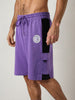 Men's Purple Relaxed Fit Character Superman Printed Shorts
