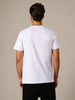 Men's White Slim Fit Character Superman Printed Crew Neck T-Shirt