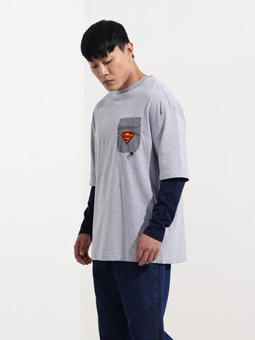 Men's Printed Raw Edge T-shirt