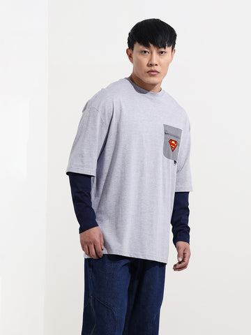 Men's Printed Raw Edge T-shirt