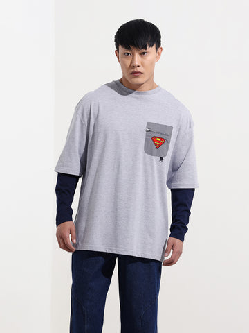 Men's Printed Raw Edge T-shirt