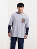 Men's Printed Raw Edge T-shirt