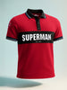 Men's Red Regular Fit Superman Superman Character T-Shirt
