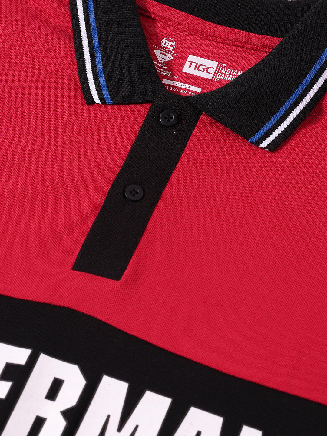 Men's Red Regular Fit Superman Superman Character T-Shirt