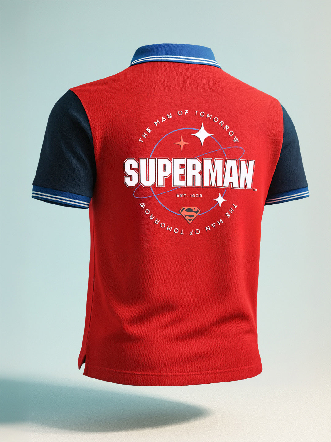 Men's Red Regular Fit Superman Superman Character T-Shirt