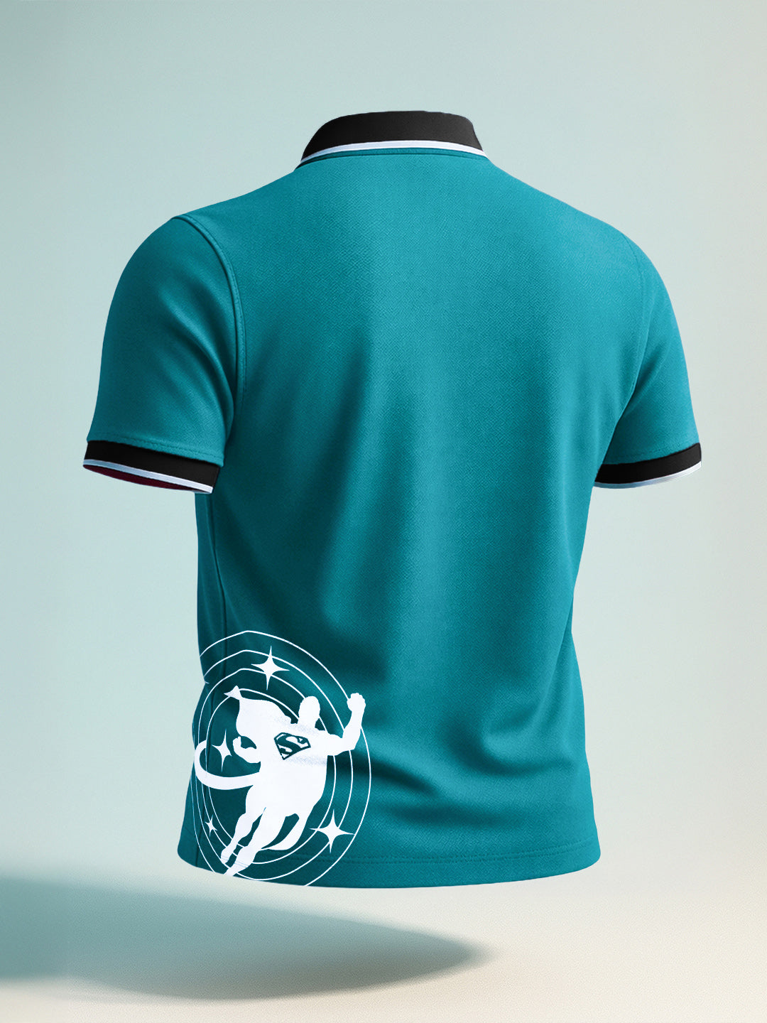 Men's Green Regular Fit Character Superman Character T-Shirt