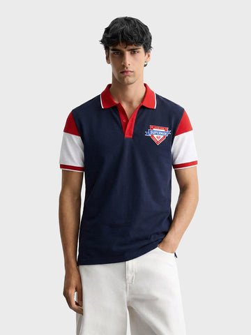 Men's Blue Regular Fit Graphic Superman Character T-Shirt