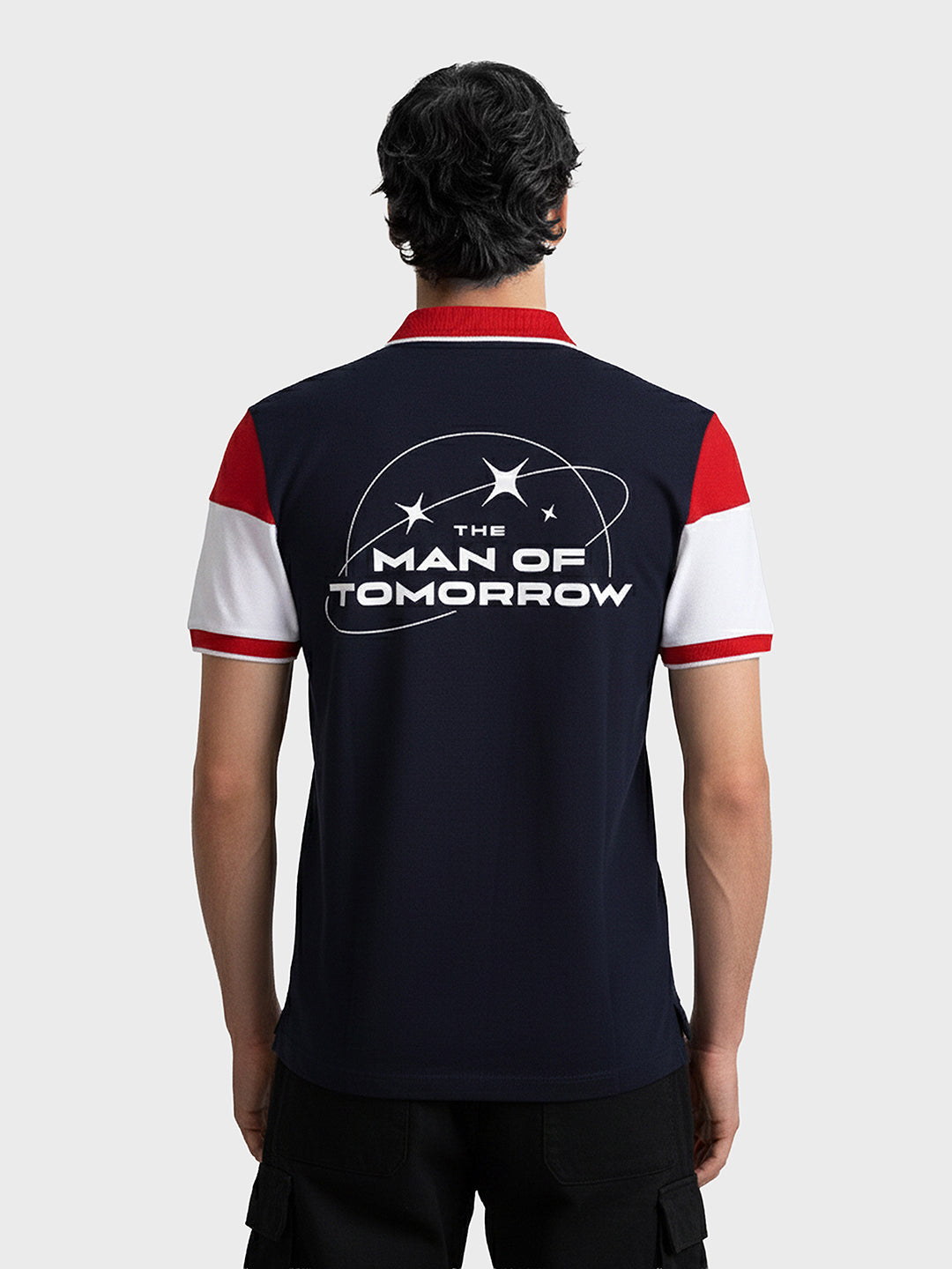 Men's Blue Regular Fit Graphic Superman Character T-Shirt