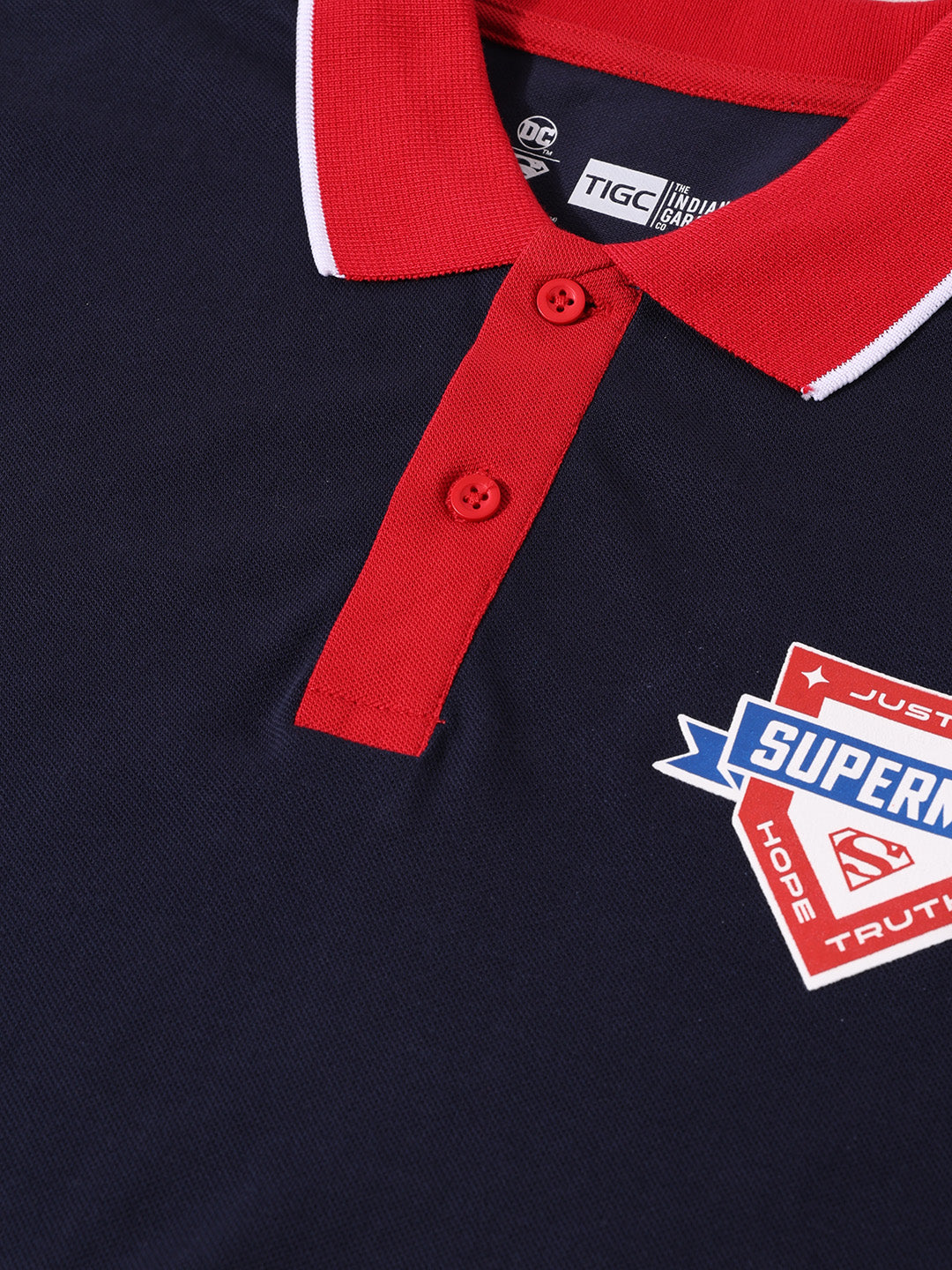 Men's Blue Regular Fit Graphic Superman Character T-Shirt