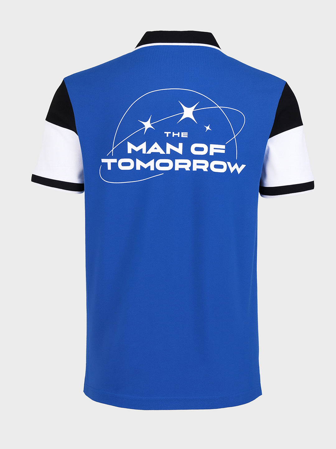 Men's Blue Regular Fit Solid Superman Character T-Shirt