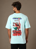 Men's Blue Boxy Fit Character Looney Tunes  Printed Crew Neck T-Shirt